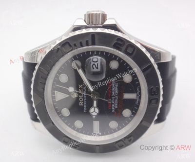 Copy Rolex Yachtmaster Watch SS Case Rubber Watch